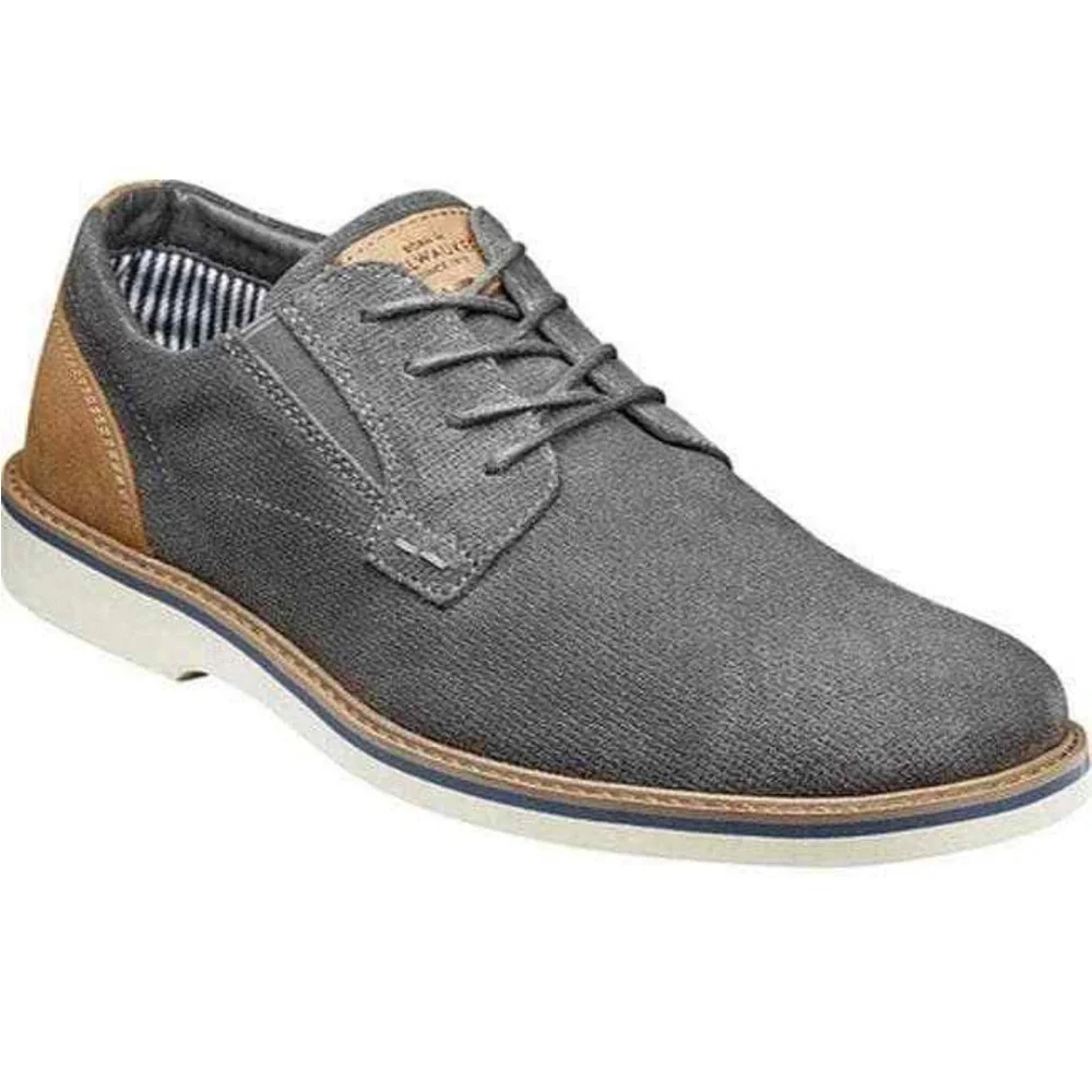 Nunn Bush Men's Barklay Plain Toe Oxford Grey size 8M like new._2